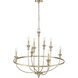 Emery 8 Light 33.5 inch Modern Gold Chandelier Ceiling Light
